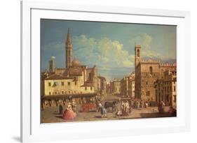 The Badia Fiorentina and the Palazzo Del Podesta in Piazza di San Firenze, circa 1754-Giuseppe Zocchi-Framed Giclee Print