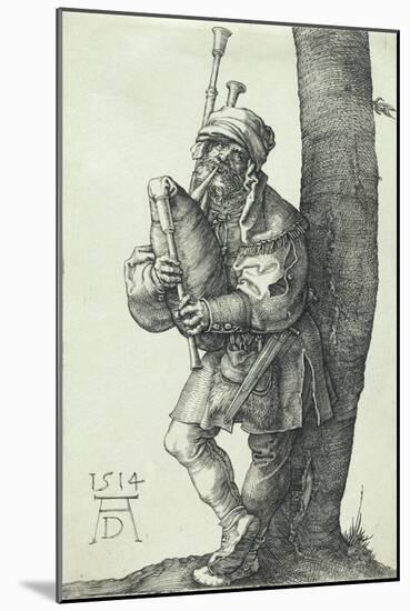 The Bagpiper, 1514-Albrecht Dürer-Mounted Giclee Print