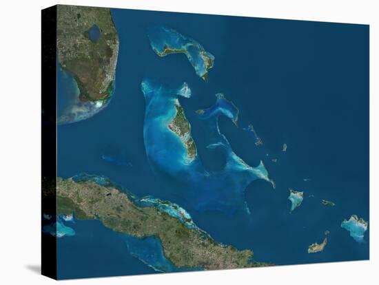 The Bahamas, Satellite Image-null-Stretched Canvas