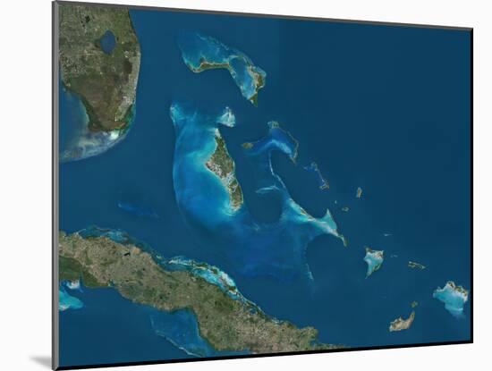 The Bahamas, Satellite Image-null-Mounted Photographic Print