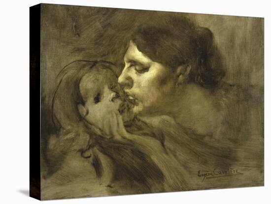 The Baiser Maternelmotherly Kiss-Eugene Carriere-Stretched Canvas