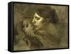 The Baiser Maternelmotherly Kiss-Eugene Carriere-Framed Stretched Canvas