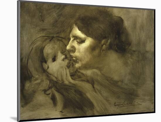 The Baiser Maternelmotherly Kiss-Eugene Carriere-Mounted Giclee Print