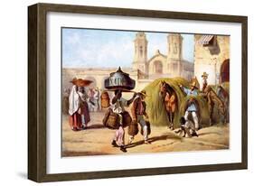 The Baker and the Straw Seller, 1840-Federico Mialhe-Framed Giclee Print