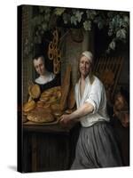 The Baker Arent Oostwaard and his Wife Catherina Keizerswaard. 1658-Jan Steen-Stretched Canvas