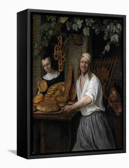 The Baker Arent Oostwaard and his Wife Catherina Keizerswaard. 1658-Jan Steen-Framed Stretched Canvas