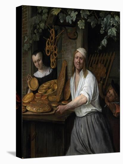The Baker Arent Oostwaard and his Wife Catherina Keizerswaard. 1658-Jan Steen-Stretched Canvas
