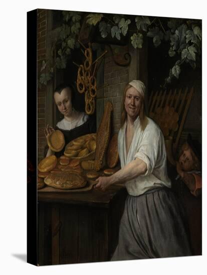 The Baker Arent Oostwaard and His Wife Catherina Keizerswaard, 1658-Jan Havicksz. Steen-Stretched Canvas