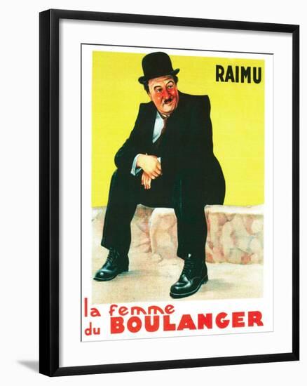 THE BAKER'S WIFE, (aka LA FEMME DU BOULANGER), French poster art, Raimu, 1938-null-Framed Art Print