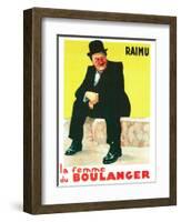 THE BAKER'S WIFE, (aka LA FEMME DU BOULANGER), French poster art, Raimu, 1938-null-Framed Art Print