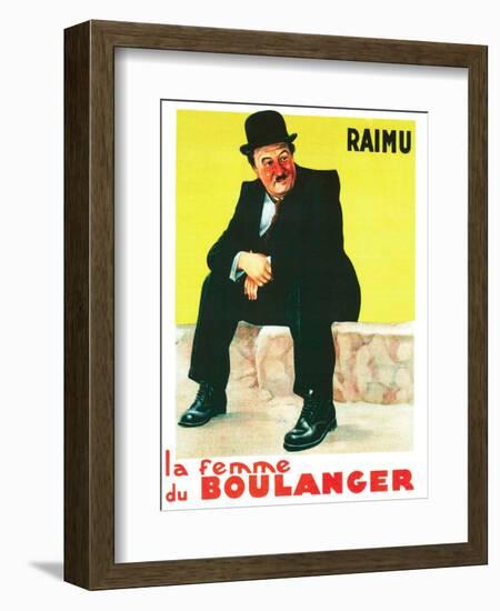 THE BAKER'S WIFE, (aka LA FEMME DU BOULANGER), French poster art, Raimu, 1938-null-Framed Art Print