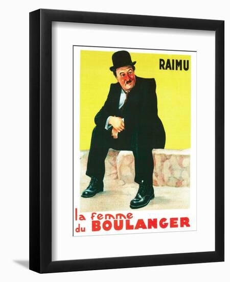 THE BAKER'S WIFE, (aka LA FEMME DU BOULANGER), French poster art, Raimu, 1938-null-Framed Art Print