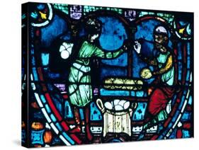 The Bakers, Stained Glass, Chartres Cathedral, France, 1194-1260-null-Stretched Canvas