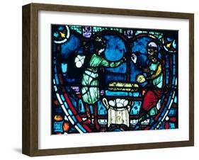 The Bakers, Stained Glass, Chartres Cathedral, France, 1194-1260-null-Framed Photographic Print