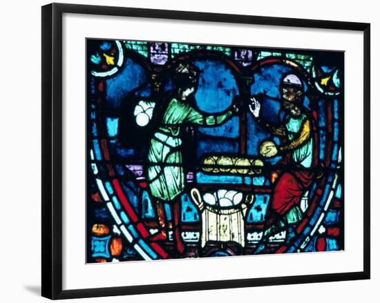 The Bakers, Stained Glass, Chartres Cathedral, France, 1194-1260-null-Framed Photographic Print