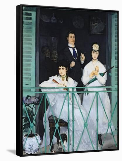 The Balcony, 1868-9-Edouard Manet-Framed Stretched Canvas