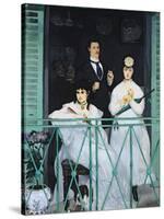 The Balcony, 1868-9-Edouard Manet-Stretched Canvas