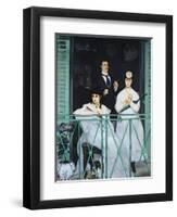 The Balcony, 1868-9-Edouard Manet-Framed Premium Giclee Print