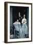 The Balcony. Berthe Morisot, Fanny Claus and Antoine Guillemet, 1868/69-Edouard Manet-Framed Giclee Print