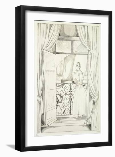 The Balcony over the Sea; Le Balcon Sur La Mer, 1923-Jean-Emile Laboureur-Framed Giclee Print