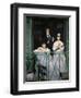 The Balcony. Painting shows painter Berthe Morisot, 1868-69-Edouard Manet-Framed Giclee Print