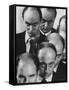 The Bald Heads of Relatively Young Men-Grey Villet-Framed Stretched Canvas