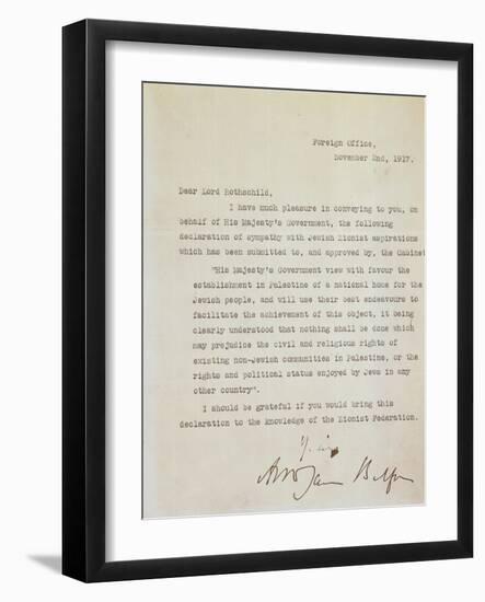 The Balfour Declaration-null-Framed Giclee Print