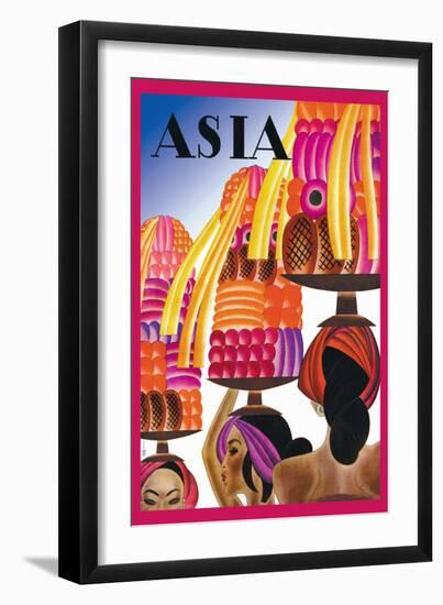 The Balinese Go Templewards-Frank Mcintosh-Framed Art Print