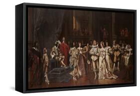 The Ball at the Court of Louis XIII of France-Wladyslaw Bakalowicz-Framed Stretched Canvas