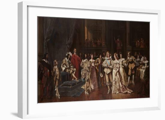 The Ball at the Court of Louis XIII of France-Wladyslaw Bakalowicz-Framed Giclee Print