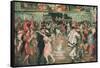 The Ball at the Moulin Rouge-Marcel Leprin-Framed Stretched Canvas