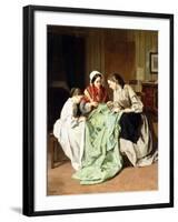 The Ball Gown, 1860-Jules Trayer-Framed Giclee Print