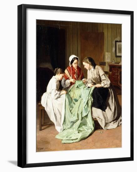 The Ball Gown, 1860-Jules Trayer-Framed Giclee Print