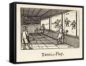 The Ball is Played Against a Side Wall-Comenius Orbis-Framed Stretched Canvas