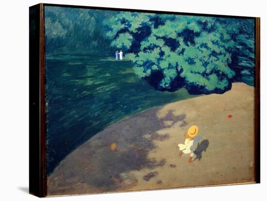 The Ball or Corner Park with Child Playing Ball Painting by Felix Vallotton (1865-1925) 1899 Sun. 0-Felix Edouard Vallotton-Stretched Canvas