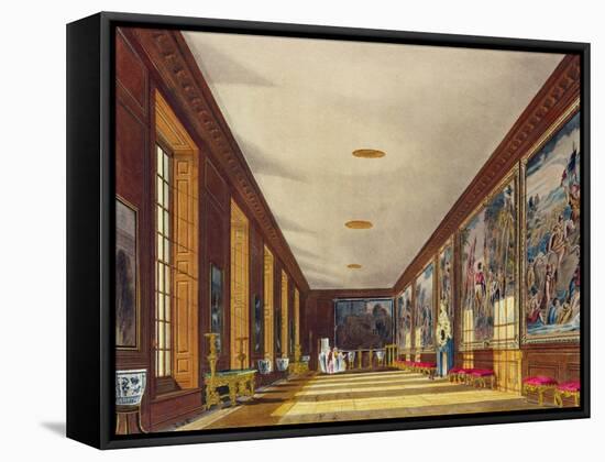 The Ball Room, Hampton Court, from 'The History of the Royal Residences', Engraved by Richard Reeve-Richard Cattermole-Framed Stretched Canvas