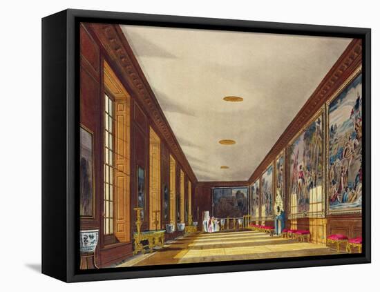 The Ball Room, Hampton Court, from 'The History of the Royal Residences', Engraved by Richard Reeve-Richard Cattermole-Framed Stretched Canvas