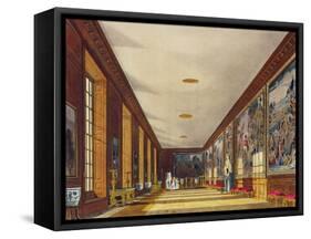 The Ball Room, Hampton Court, from 'The History of the Royal Residences', Engraved by Richard Reeve-Richard Cattermole-Framed Stretched Canvas