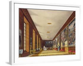 The Ball Room, Hampton Court, from 'The History of the Royal Residences', Engraved by Richard Reeve-Richard Cattermole-Framed Giclee Print