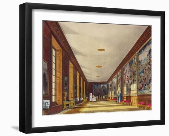 The Ball Room, Hampton Court, from 'The History of the Royal Residences', Engraved by Richard Reeve-Richard Cattermole-Framed Giclee Print