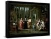 The Ball-Hieronymus Janssens-Framed Stretched Canvas