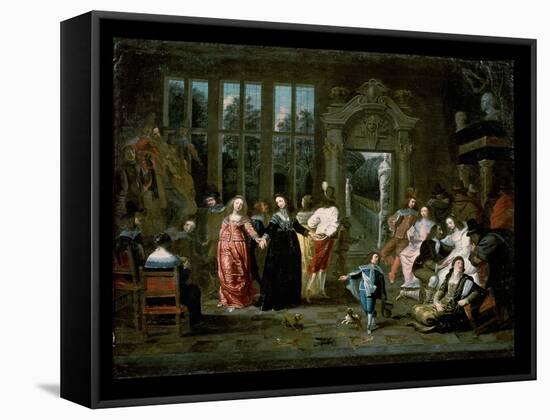 The Ball-Hieronymus Janssens-Framed Stretched Canvas