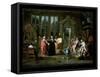 The Ball-Hieronymus Janssens-Framed Stretched Canvas