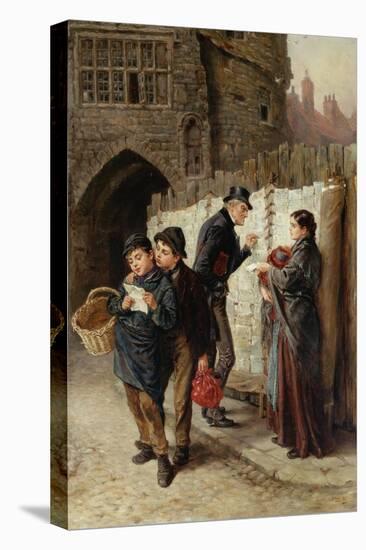 The Ballad Seller, the Black Gate, 1884-Ralph Hedley-Stretched Canvas