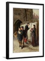 The Ballad Seller, the Black Gate, 1884-Ralph Hedley-Framed Giclee Print