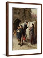 The Ballad Seller, the Black Gate, 1884-Ralph Hedley-Framed Giclee Print