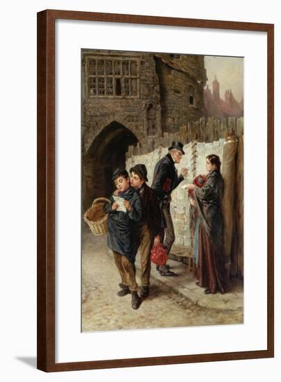 The Ballad Seller, the Black Gate, 1884-Ralph Hedley-Framed Giclee Print