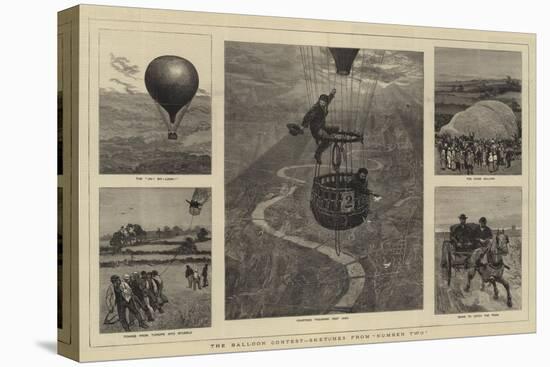 The Balloon Contest, Sketches from Number Two-William Lionel Wyllie-Stretched Canvas