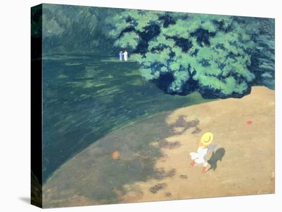 The Balloon or Corner of a Park with a Child Playing with a Balloon, 1899-Félix Vallotton-Stretched Canvas