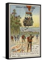 The Balloon Zenith Making a Flight Lasting 23 Hours from Paris to Arcachon, 1875-null-Framed Stretched Canvas